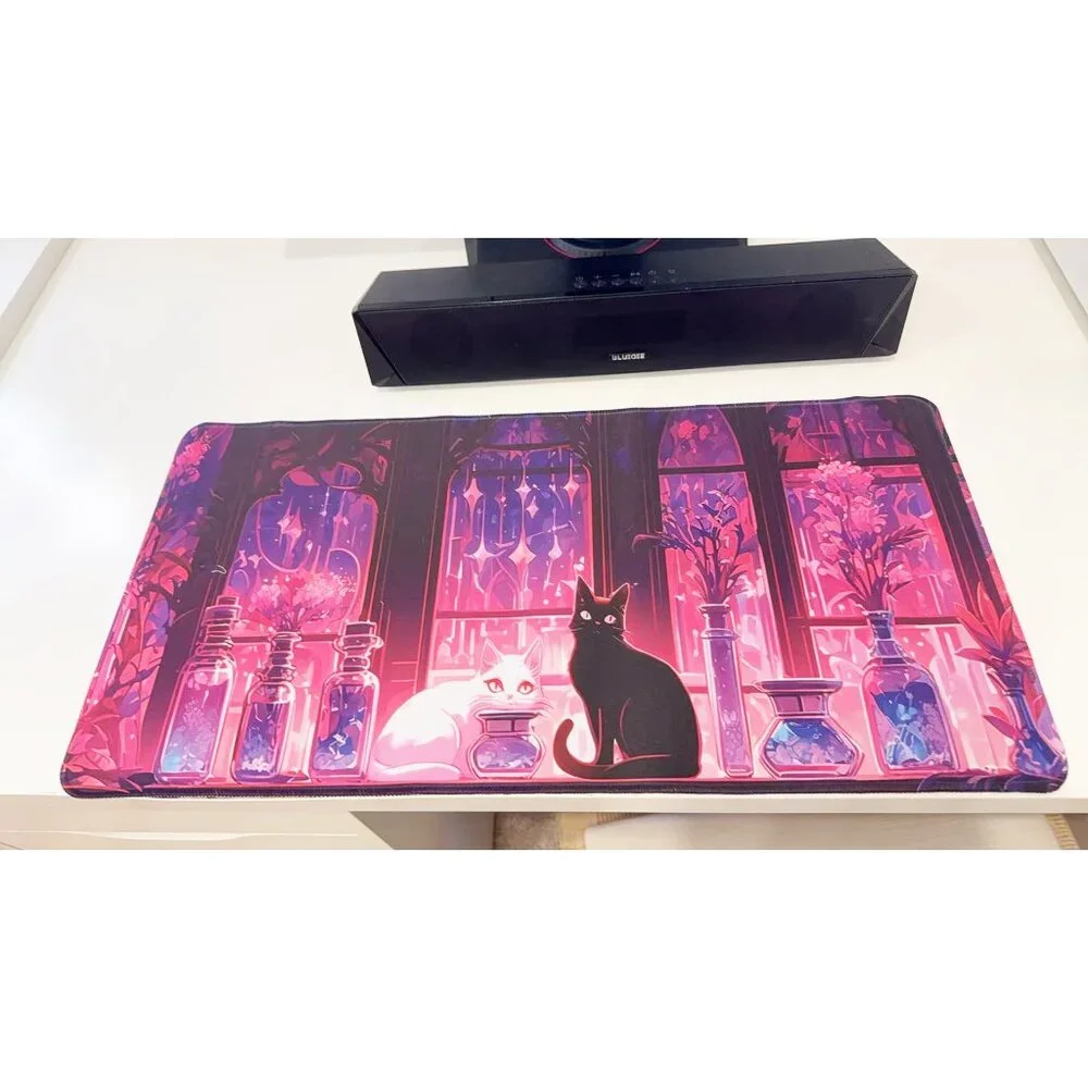 Magical Black Cat & Potion Shop Extended Mouse Pad Anti-slip Desk Mat